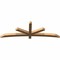 Ekena Millwork Alberta Smooth Timber Gable Bracket, Western Red Cedar, 84"W x 28"H x 3 1/2"D x 3 1/2"F, 8/12 Pitch GBW084X28X0404ALB00SWR - alternate 3